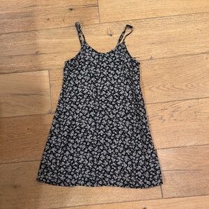 Art Class Black and White Floral Kids Dress